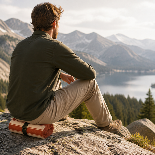 Nuviory Alpine Sit Pad — Lifestyle view