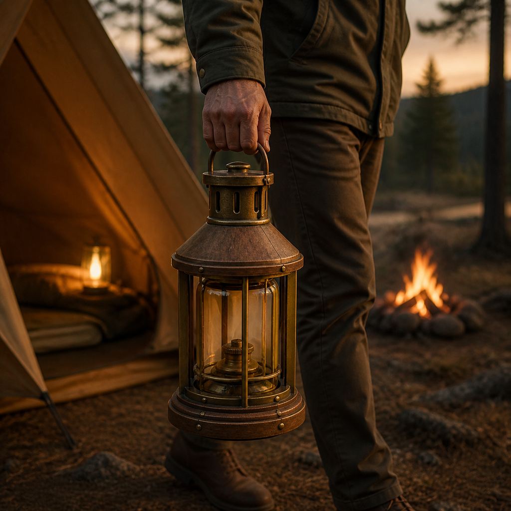 Nuviory Cedar Lantern — Lifestyle view