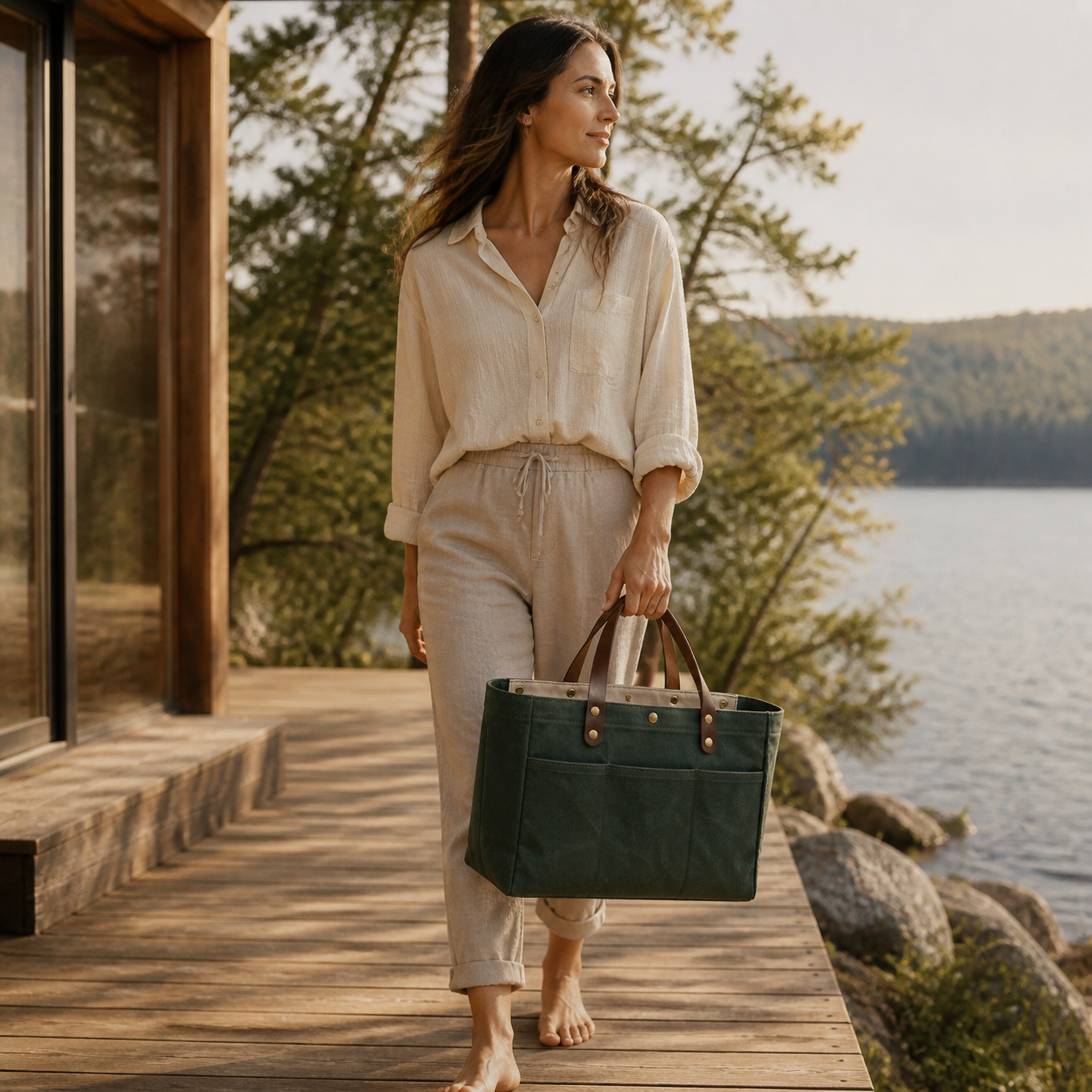 Nuviory Scout Utility Tote — Lifestyle view